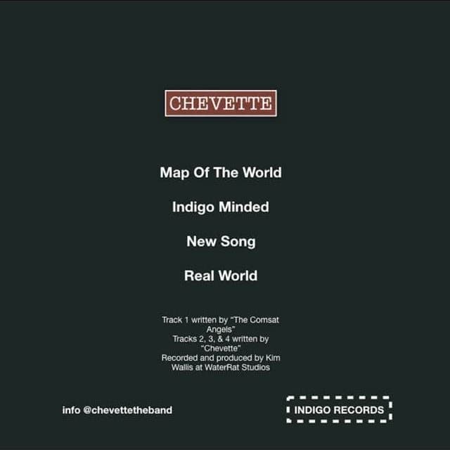 Back of the EP sleeve with the track list and credits